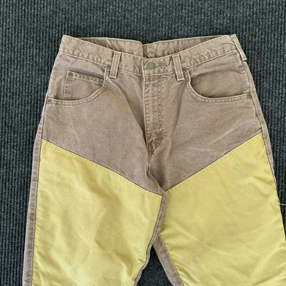 Vtg Wrangler Pro Gear Brush Pants Mens 32x30 Brown Upland Hunting Canvas Guard